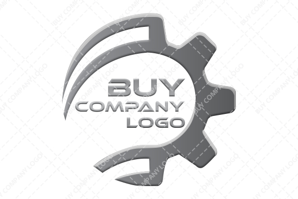 Abstract of a Mechanical Nut Logo